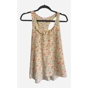 Candie's Y2K Style Racer Back Tank Floral Size Women's Medium